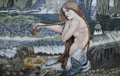 Waterhouse Mermaid Famous Painting Mosaic